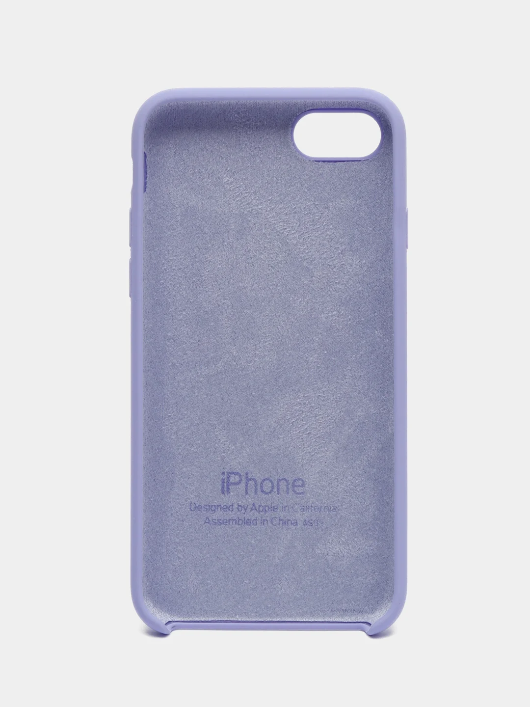 Аметистовый чехол Silicone Case для iPhone 7, 8, SE 2020, с открытым низом