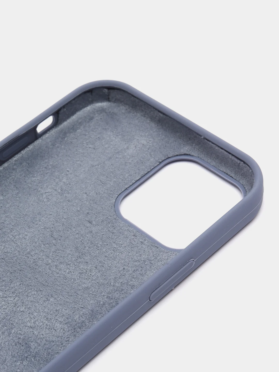 Темно-синий чехол Silicone Case для iPhone 12 / iPhone 12 Pro, закрытый низ