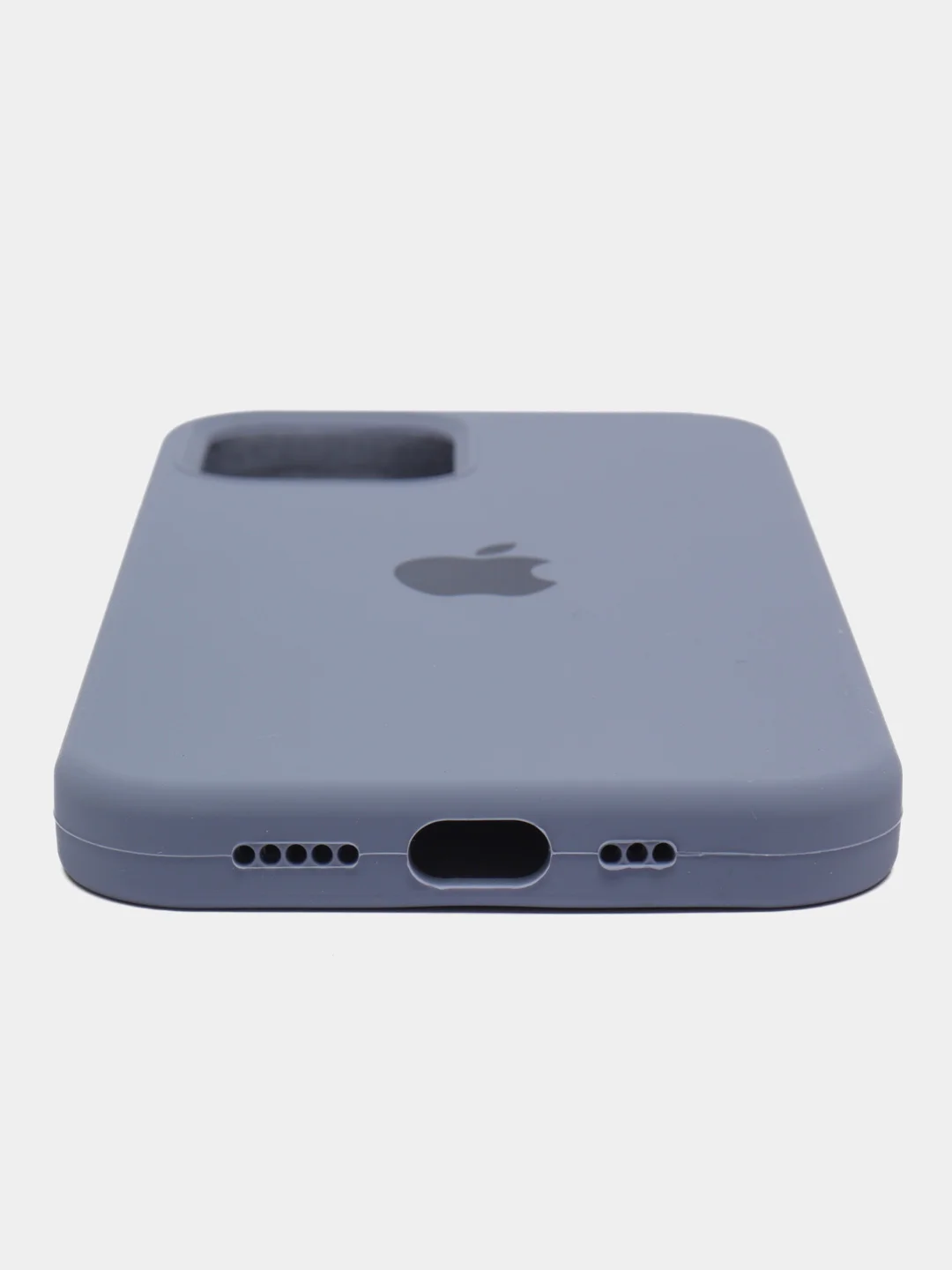 Темно-синий чехол Silicone Case для iPhone 12 / iPhone 12 Pro, закрытый низ
