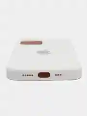 Белый чехол Silicone Case для iPhone 12 / iPhone 12 Pro, закрытый низ