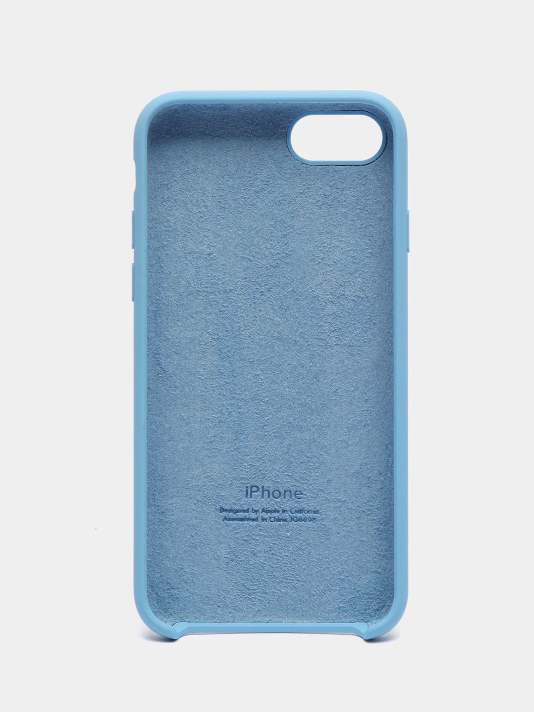 Синий чехол Silicone Case для iPhone 7, 8, SE 2020, с открытым низом