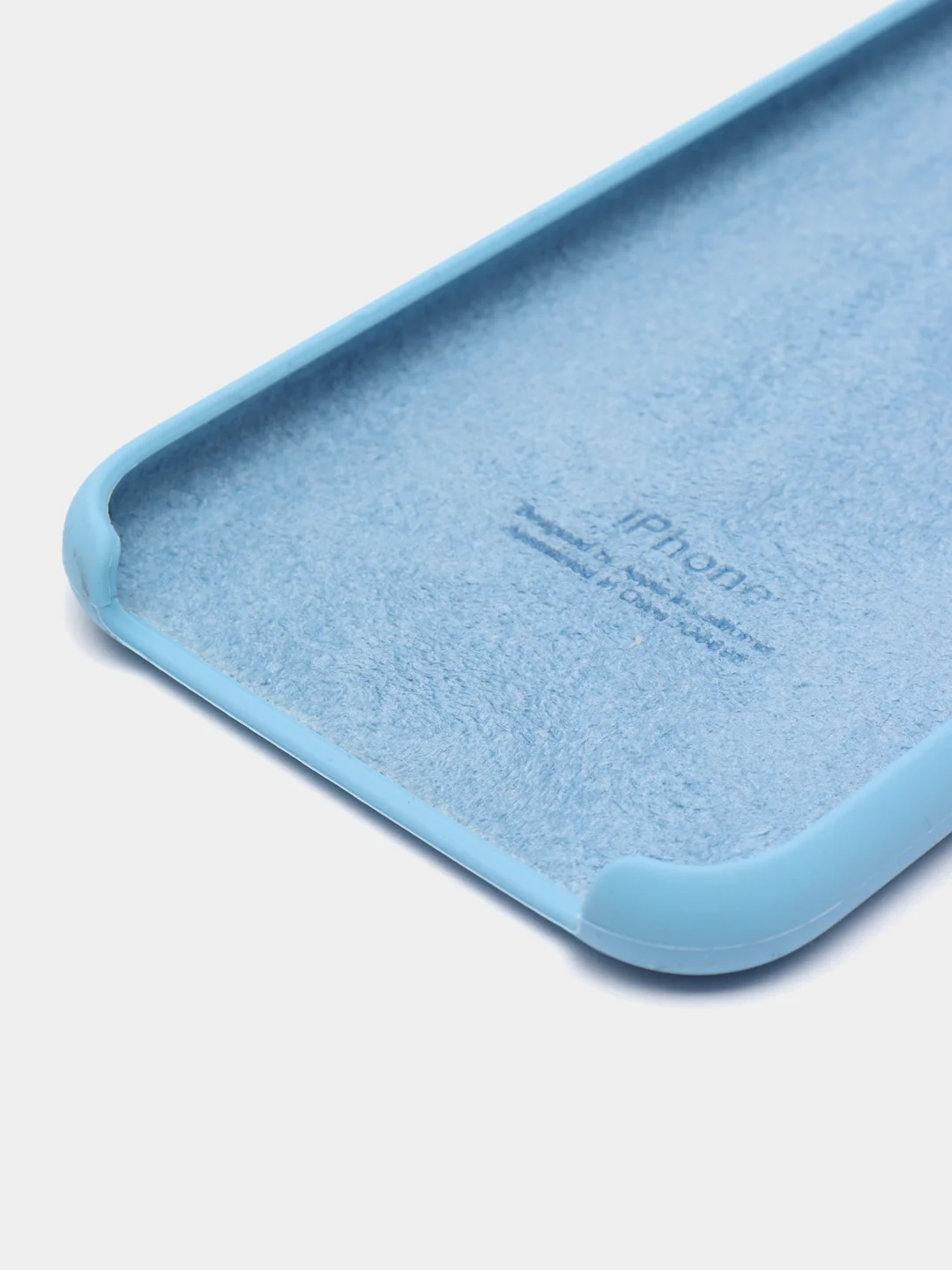 Синий чехол Silicone Case для iPhone 7, 8, SE 2020, с открытым низом