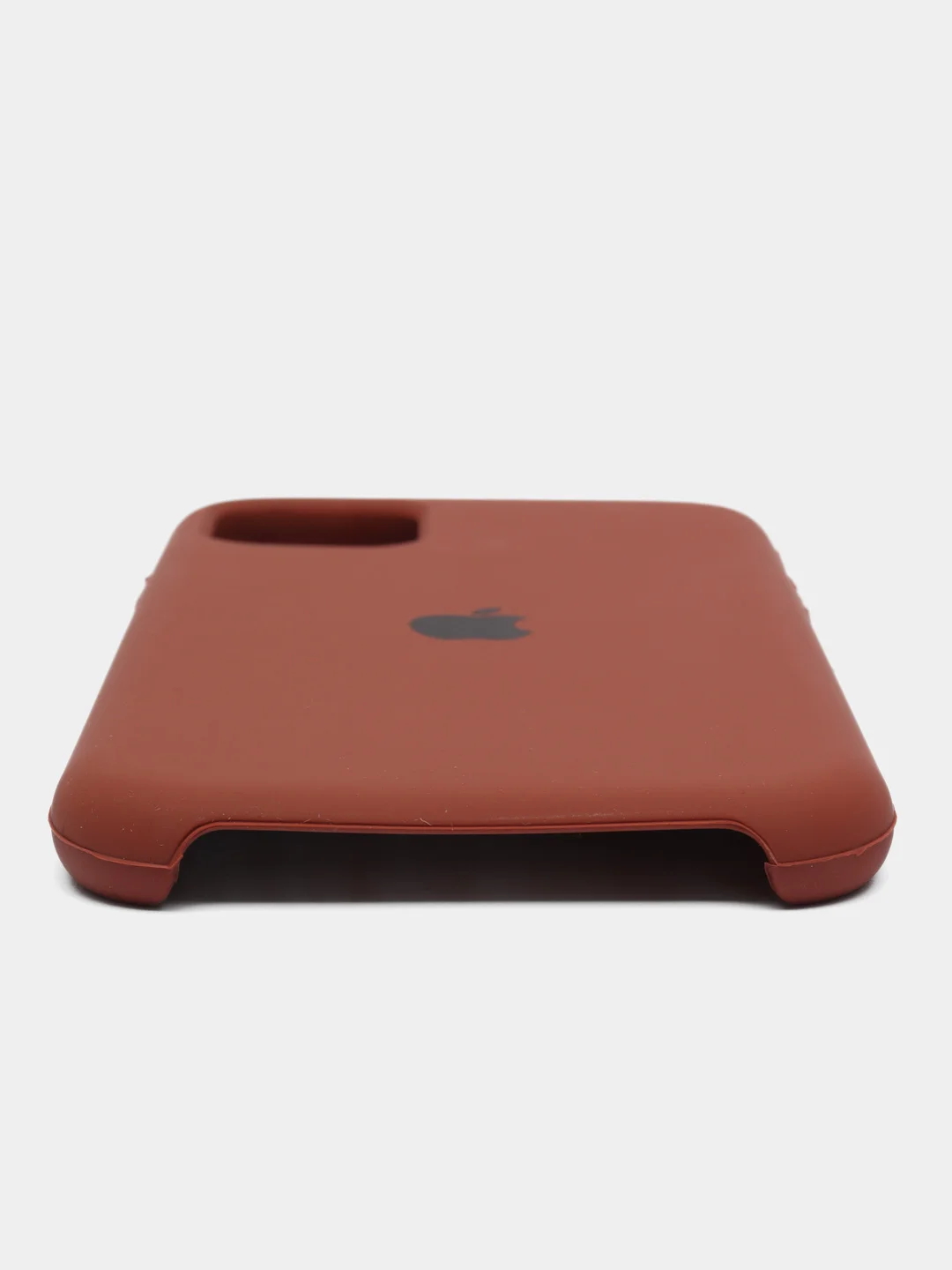 Коричневый чехол Silicone Case для iPhone 11, с открытым низом