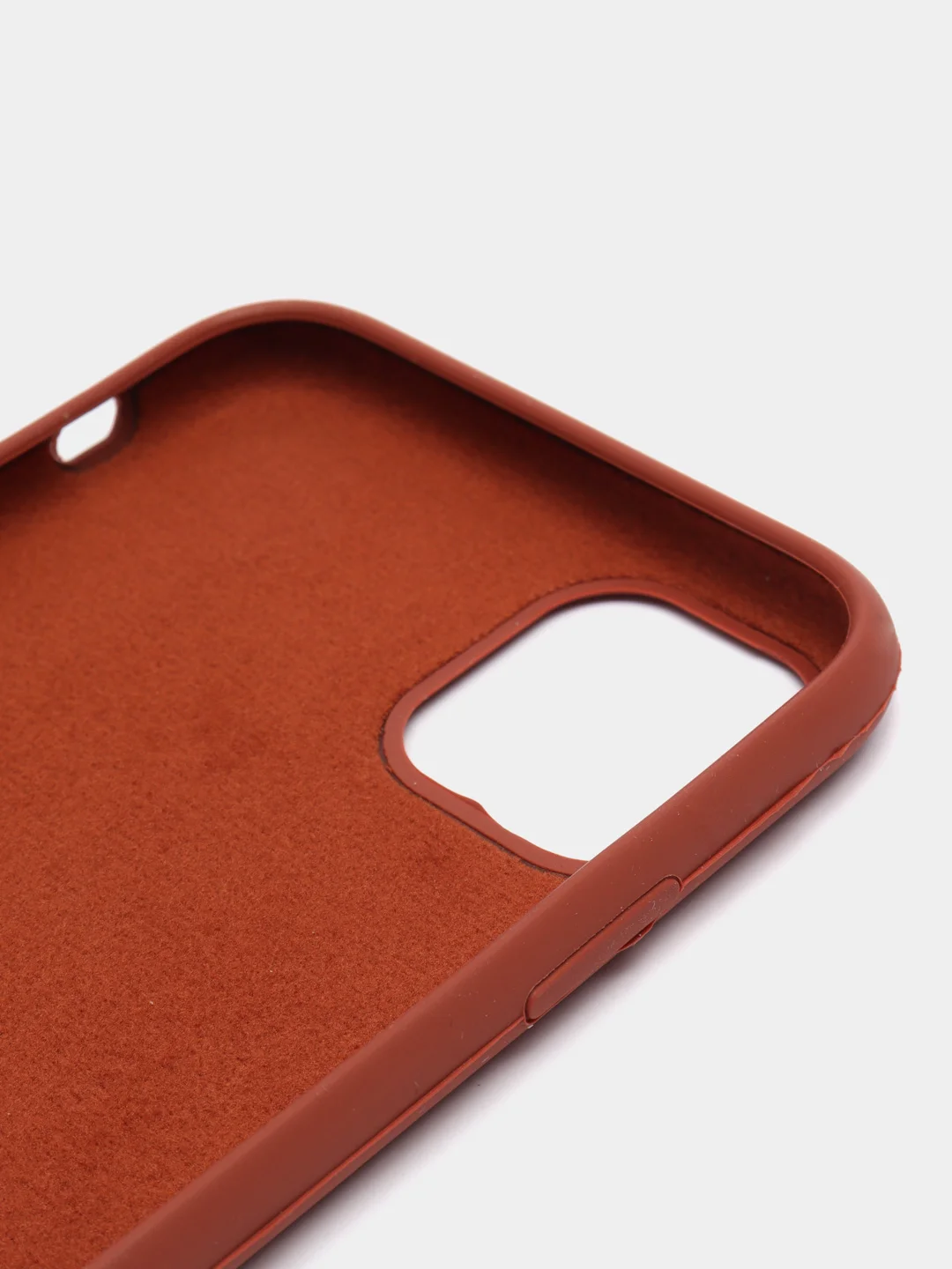 Коричневый чехол Silicone Case для iPhone 11, с открытым низом