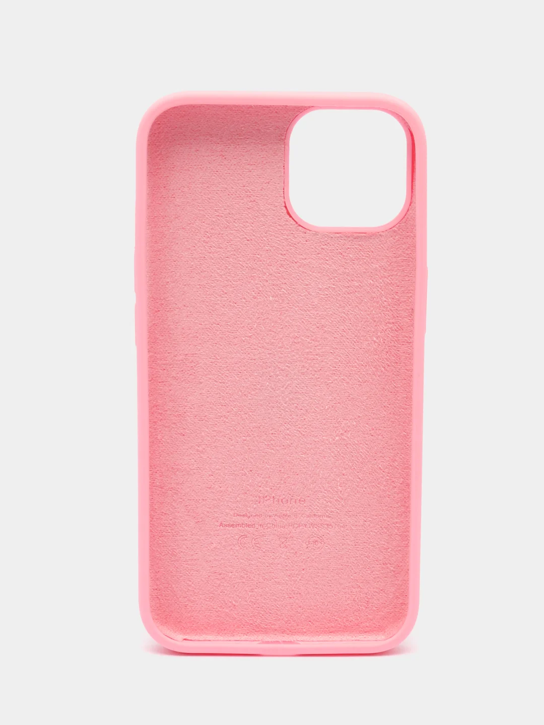 Розовый чехол Silicone Case для iPhone 14, 14 Plus, 14 Pro, 14 Pro Max, с закрытым низом