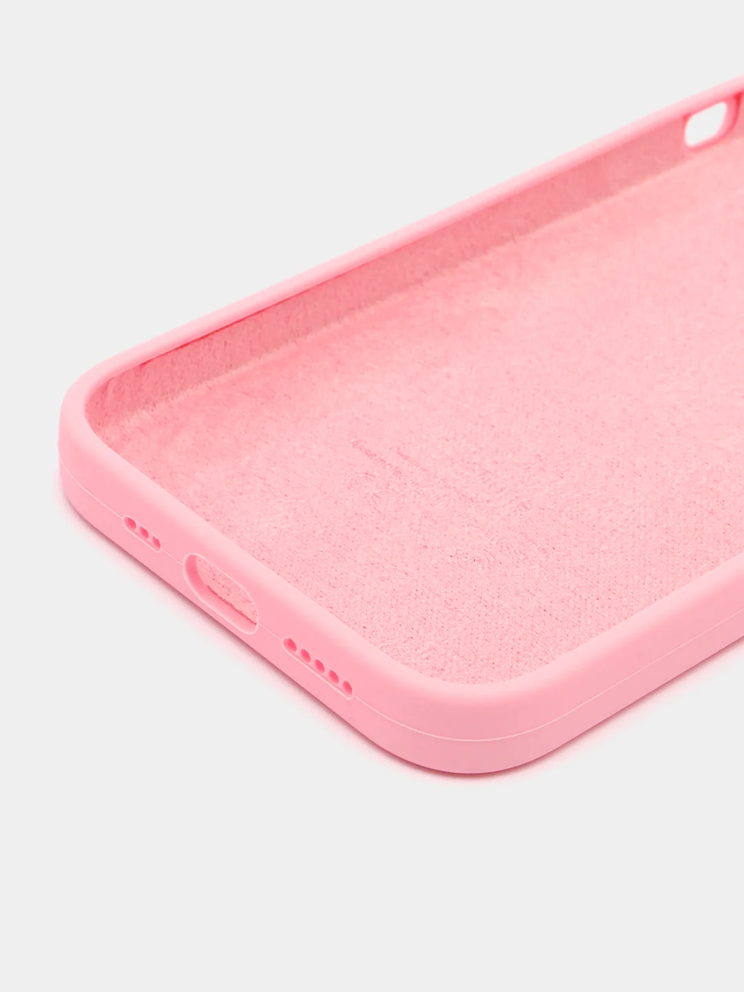 Розовый чехол Silicone Case для iPhone 14, 14 Plus, 14 Pro, 14 Pro Max, с закрытым низом