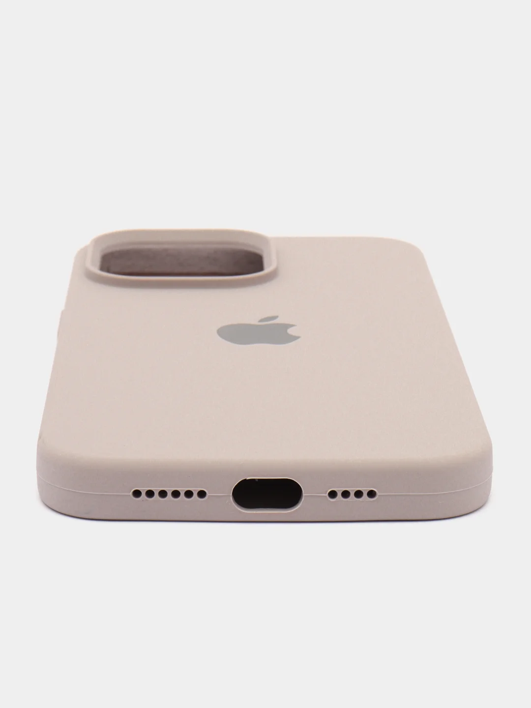 Бежевый меланж чехол Silicone Case для iPhone 14, 14 Plus, 14 Pro, 14 Pro Max, с закрытым низом