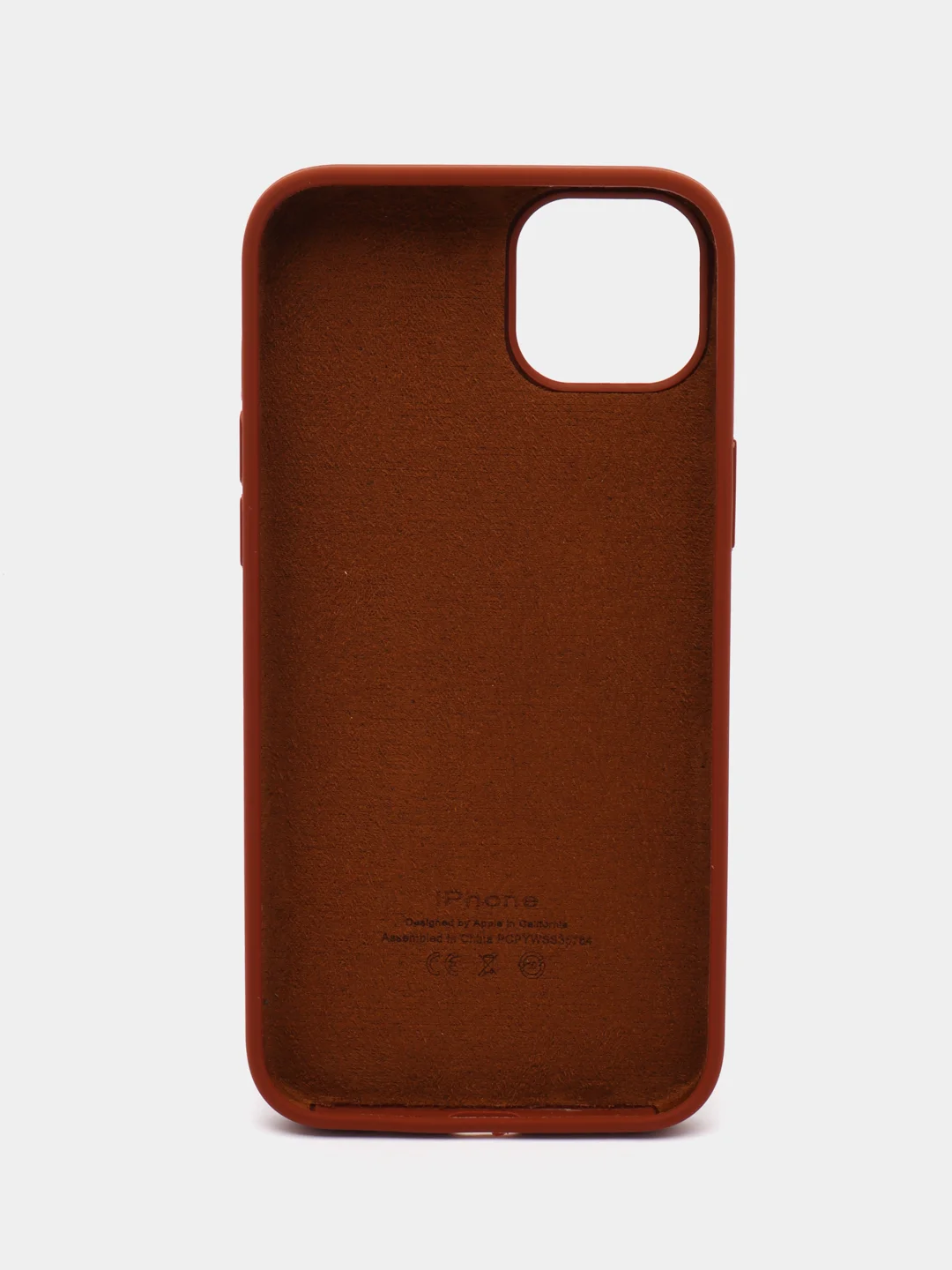 Коричневый чехол Silicone Case для iPhone 14, 14 Plus, 14 Pro, 14 Pro Max, с закрытым низом