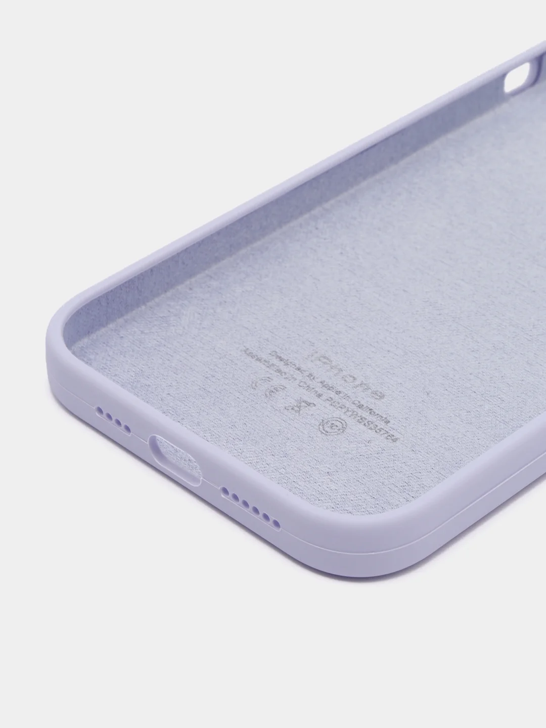 Лавандовый чехол Silicone Case для iPhone 14, 14 Plus, 14 Pro, 14 Pro Max, с закрытым низом