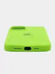 Лайм чехол Silicone Case для iPhone 14, 14 Plus, 14 Pro, 14 Pro Max, с закрытым низом