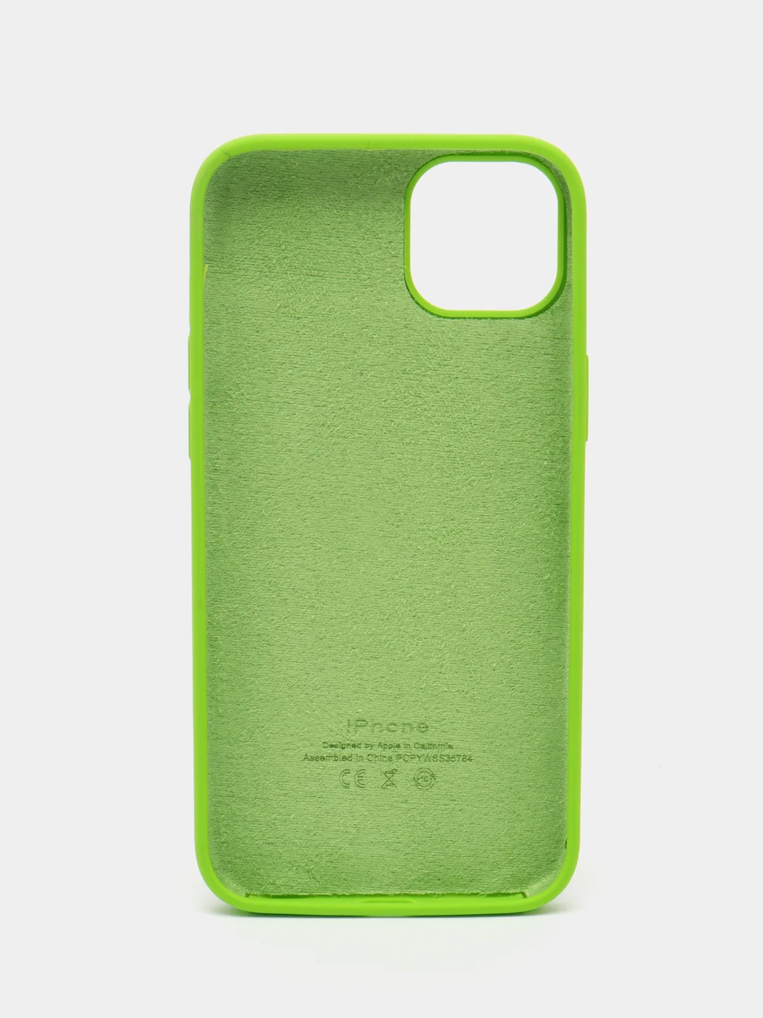 Лайм чехол Silicone Case для iPhone 14, 14 Plus, 14 Pro, 14 Pro Max, с закрытым низом
