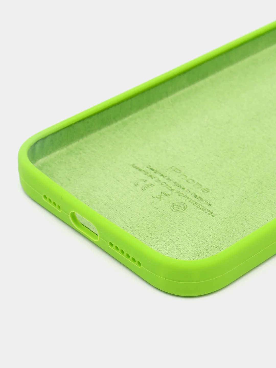 Лайм чехол Silicone Case для iPhone 14, 14 Plus, 14 Pro, 14 Pro Max, с закрытым низом