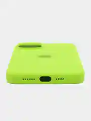Салатовый чехол Silicone Case для iPhone 14, 14 Plus, 14 Pro, 14 Pro Max, с закрытым низом