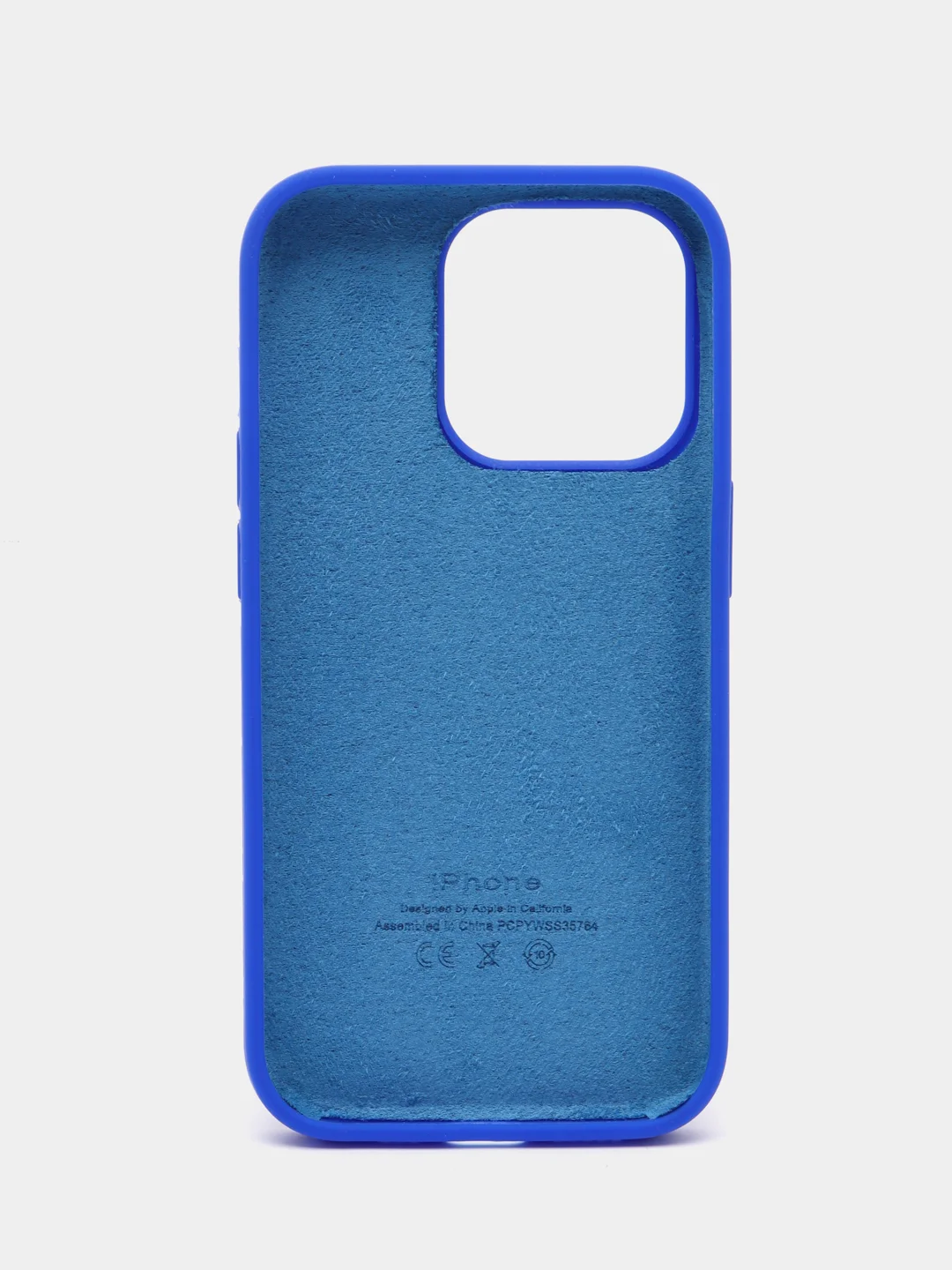 Синий чехол Silicone Case для iPhone 14, 14 Plus, 14 Pro, 14 Pro Max, с закрытым низом