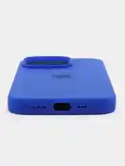 Синий чехол Silicone Case для iPhone 14, 14 Plus, 14 Pro, 14 Pro Max, с закрытым низом