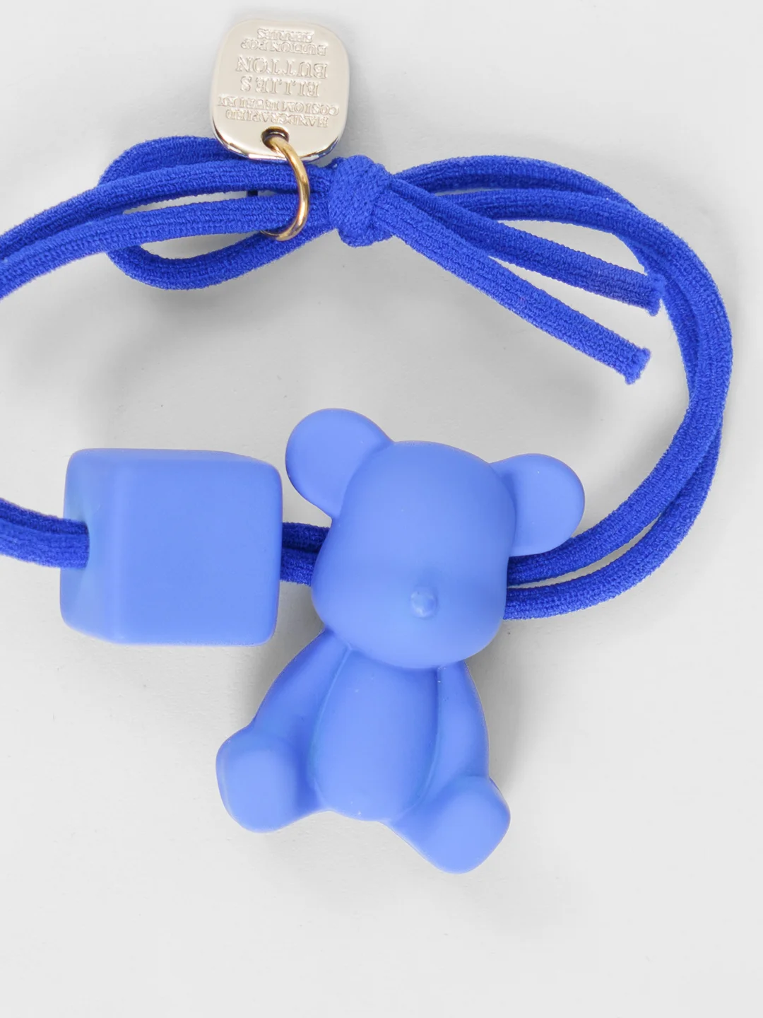 Голубой резинка для волос с мишкой Bearbrick
