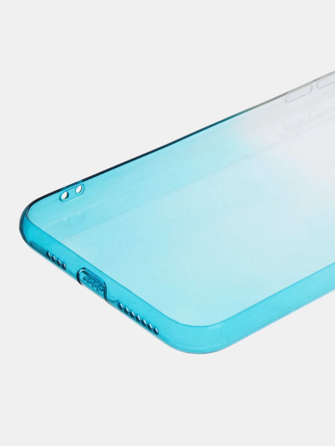 Бирюзовый чехол для Apple iPhone 11 Pro Max, XS Max, прозрачный с градиентом