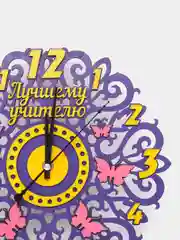 Часы настенные, часы из дерева "Лучшему учителю"
