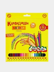Набор цветных карандашей Каляка-Маляка 24 цветов, шестигранные, 1 упаковка