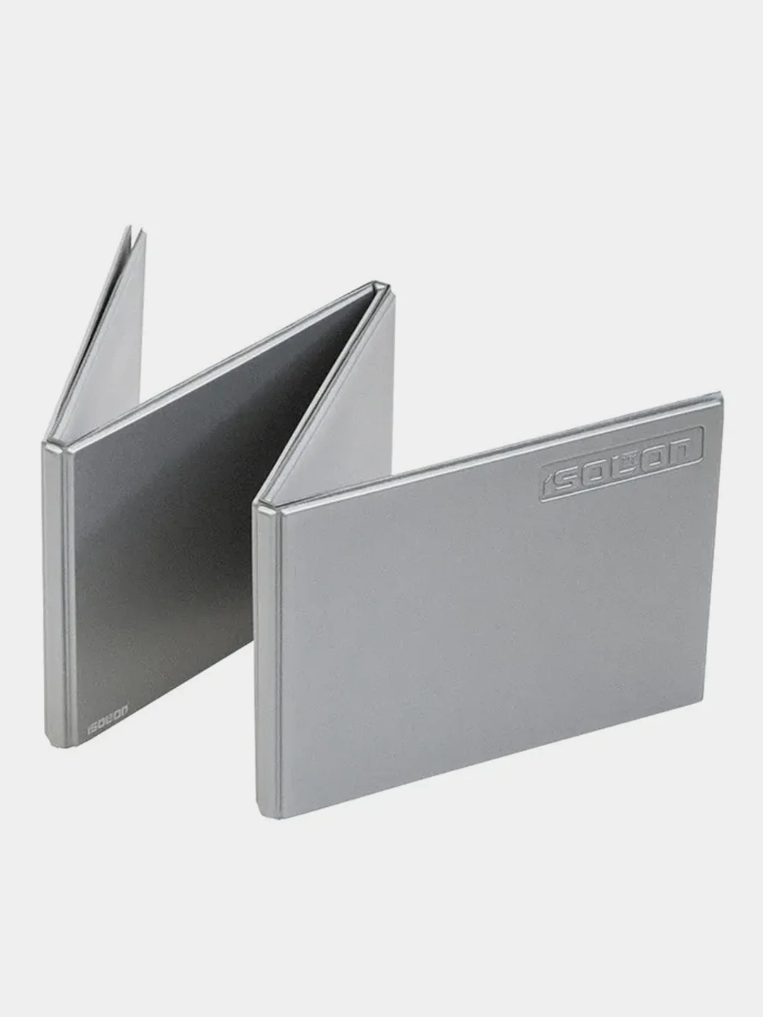 Серый металлик коврик туристический складной ISOLON Fitness Flex, 138х49, 5 мм