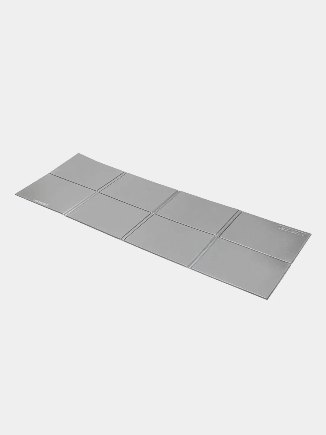 Серый металлик коврик туристический складной ISOLON Fitness Flex, 138х49, 5 мм