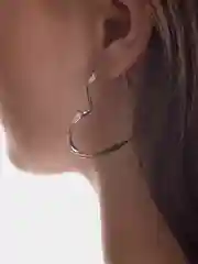 Серьги конго в форме сердца