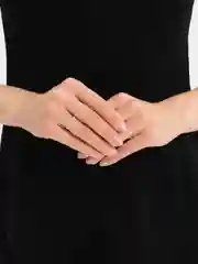 Голубой светящееся кольцо "Сердце"