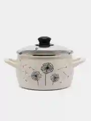 Кастрюля Эксклюзив с стеклянной крышкой (Одуванчик,3,3л), 2945