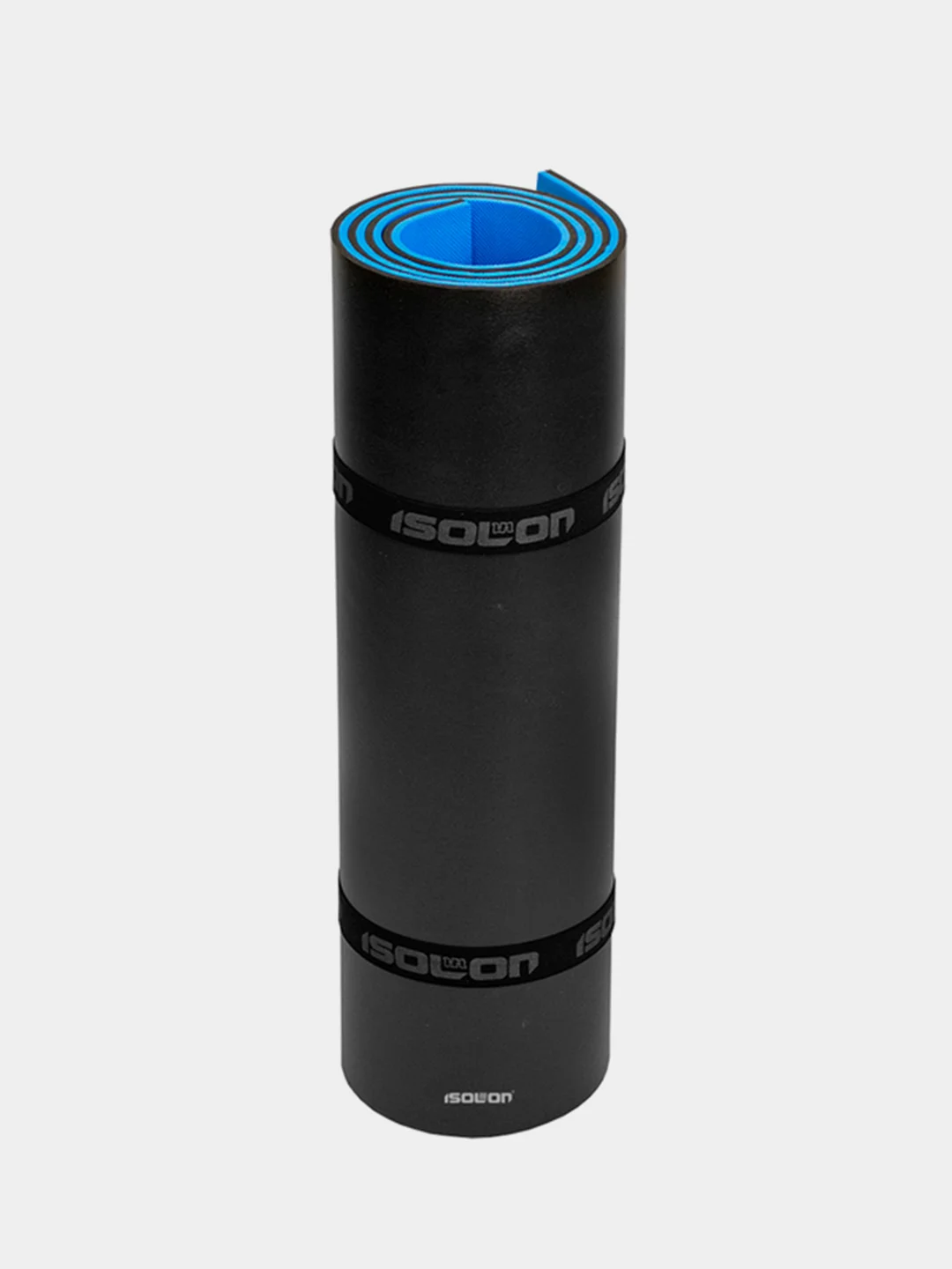 Серый коврик спортивный для йоги, фитнеса и туризма Isolon Спорт 10, 180х60 см, 10 мм