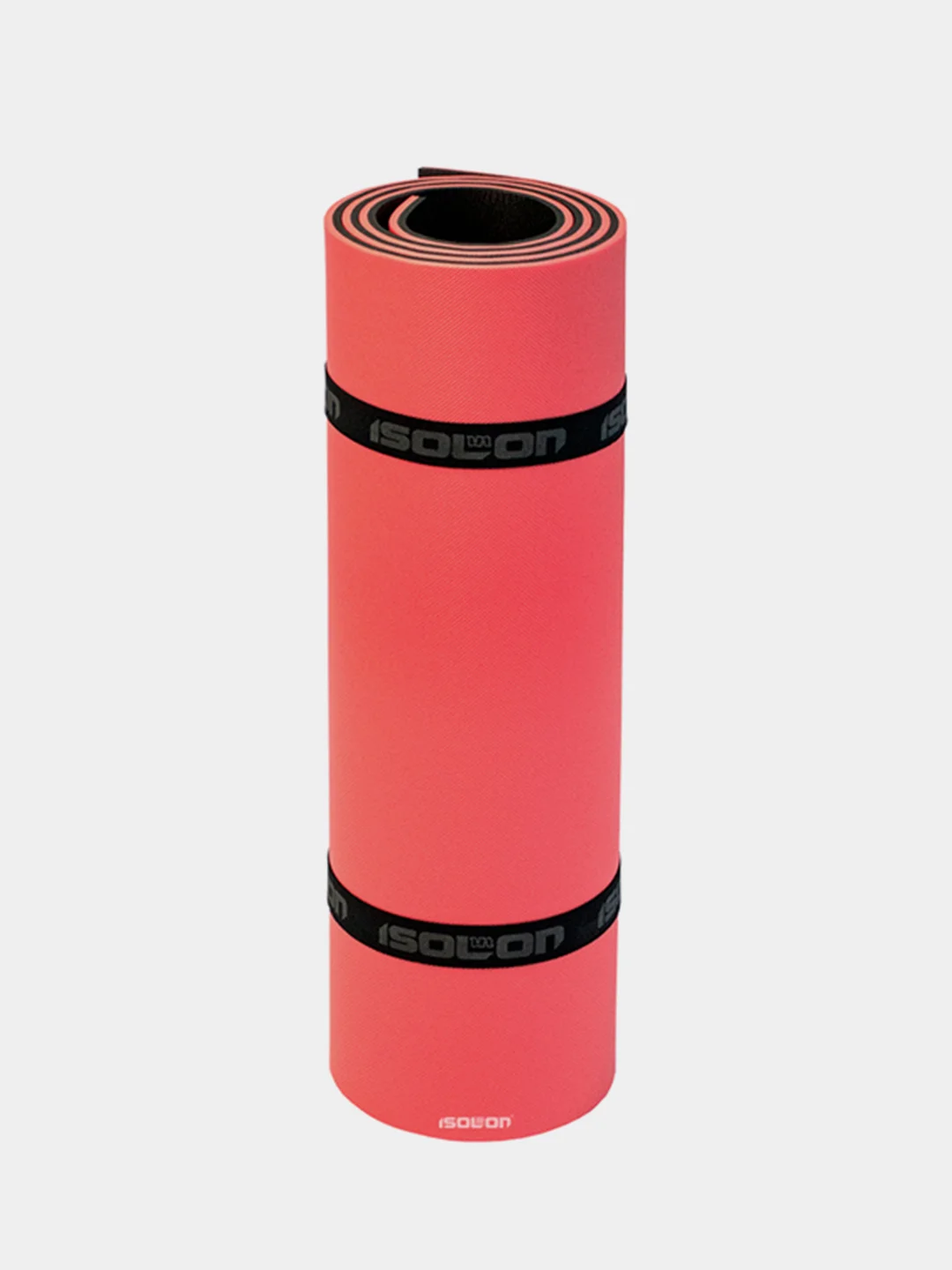 Красный коврик спортивный для йоги, фитнеса и туризма Isolon Спорт 10, 180х60 см, 10 мм