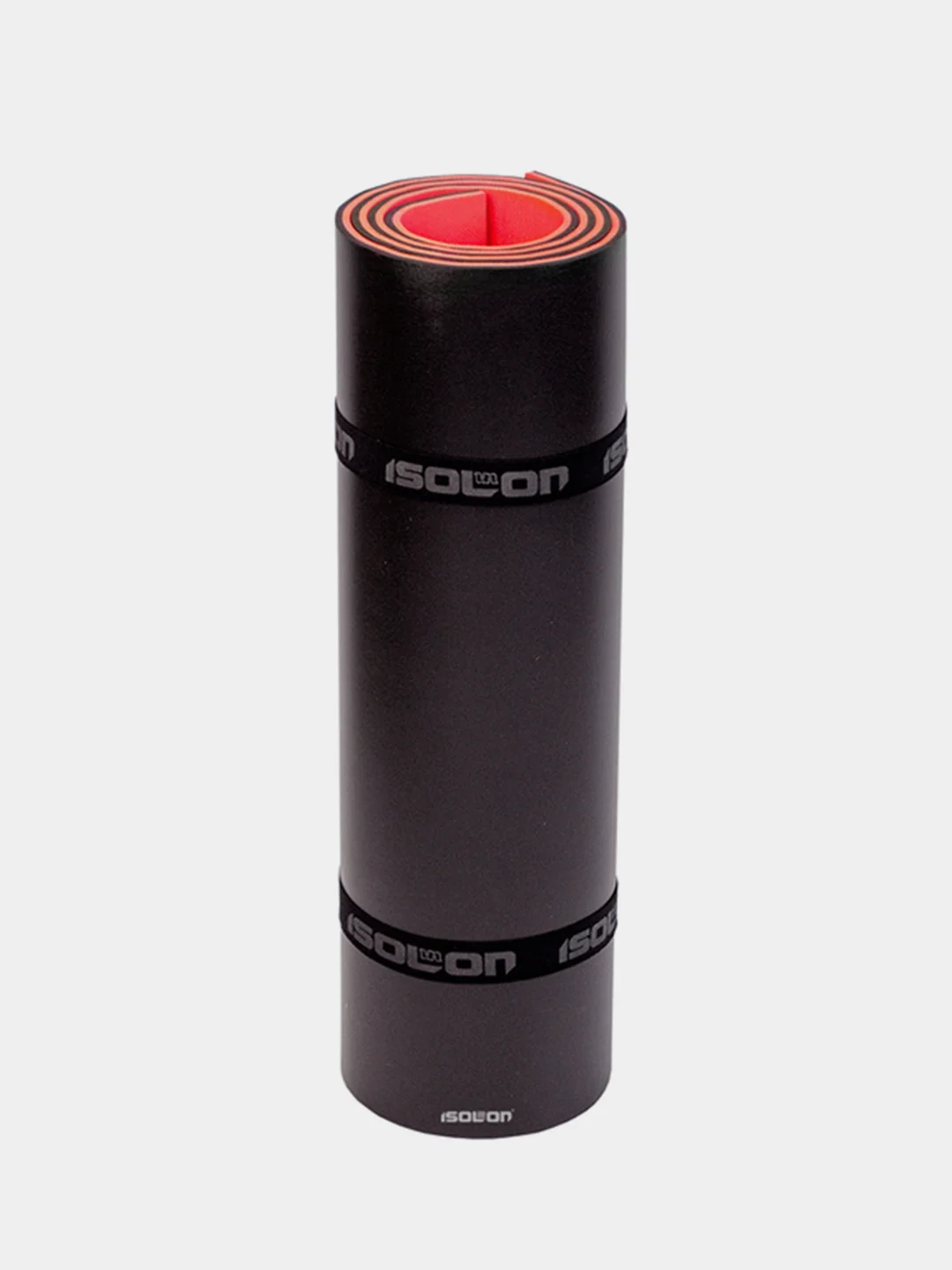 Красный коврик спортивный для йоги, фитнеса и туризма Isolon Спорт 10, 180х60 см, 10 мм