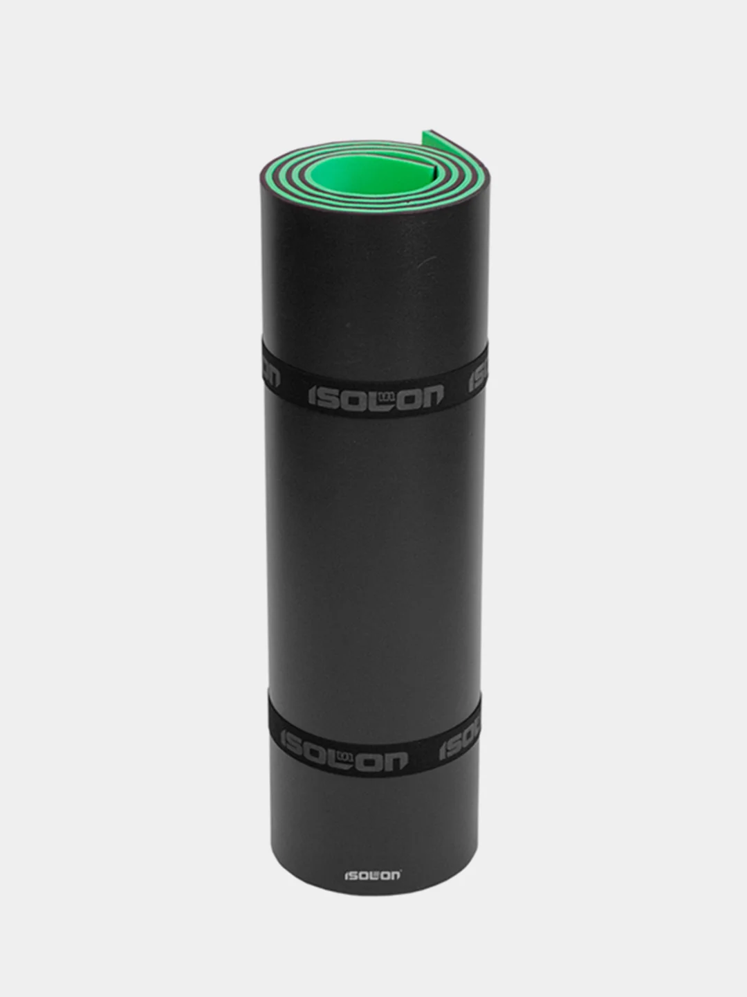 Зеленый коврик спортивный для йоги, фитнеса и туризма Isolon Спорт 10, 180х60 см, 10 мм