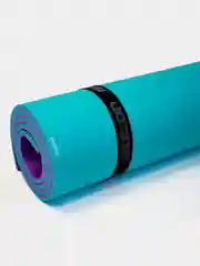 Бирюзовый коврик спортивный для йоги, фитнеса и туризма Isolon Спорт 10, 180х60 см, 10 мм