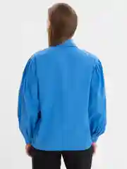 Синий рубашка   блузка женская