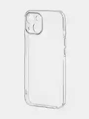 Прозрачный чехол + стекло для iPhone 15 силиконовый ROSCO прозрачный с защитой камер и от прилипания