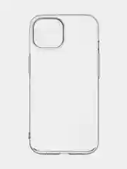 Прозрачный чехол + стекло для iPhone 15 силиконовый ROSCO прозрачный с защитой камер и от прилипания