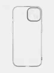 Прозрачный чехол + стекло для iPhone 15 силиконовый ROSCO прозрачный с защитой камер и от прилипания