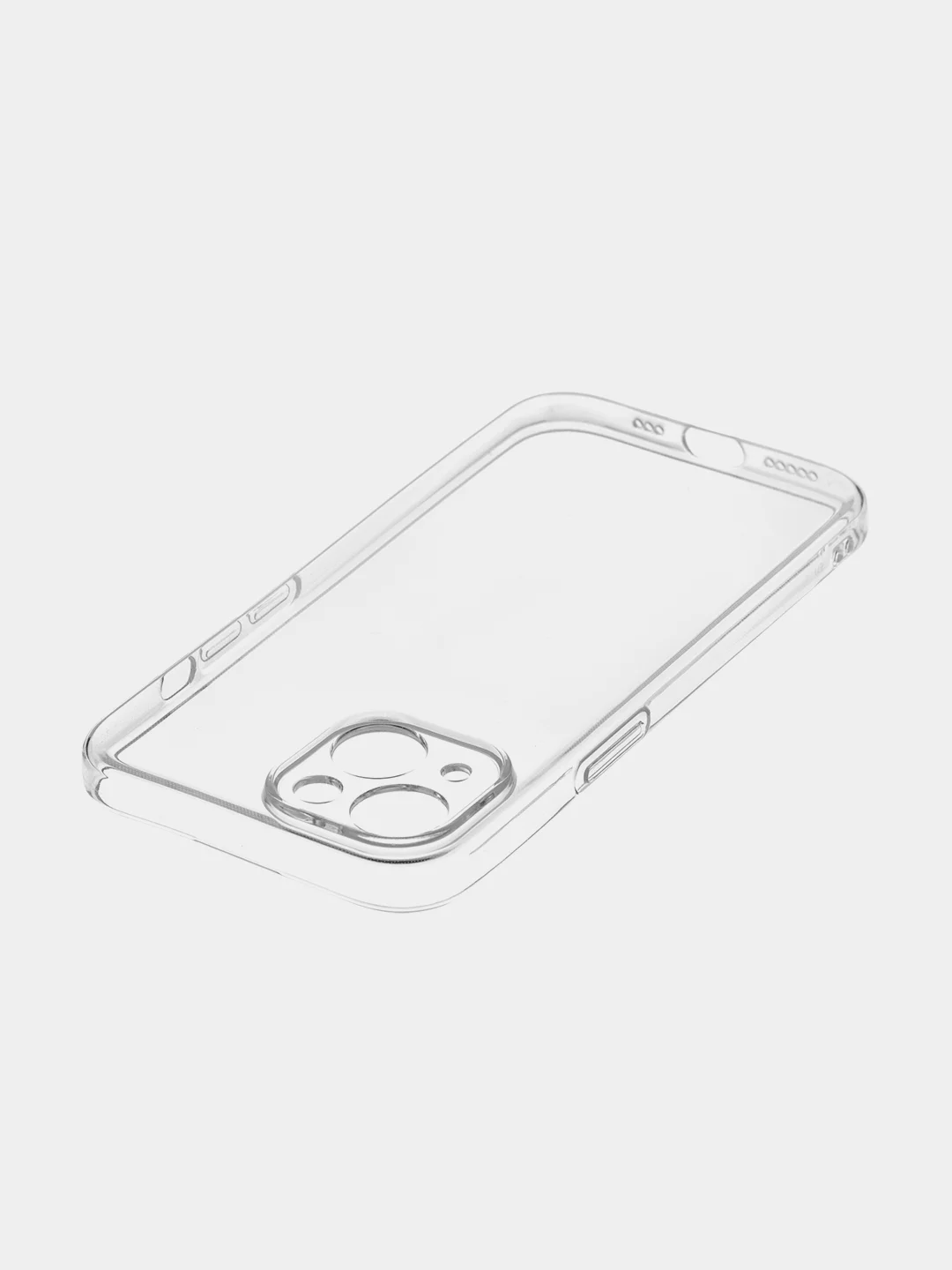 Прозрачный чехол + стекло для iPhone 15 силиконовый ROSCO прозрачный с защитой камер и от прилипания