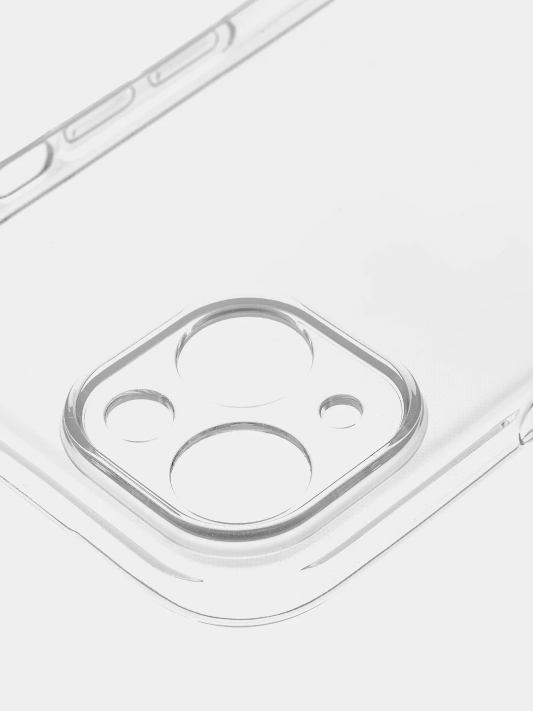 Прозрачный чехол + стекло для iPhone 15 силиконовый ROSCO прозрачный с защитой камер и от прилипания