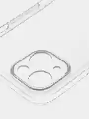 Прозрачный чехол + стекло для iPhone 15 силиконовый ROSCO прозрачный с защитой камер и от прилипания