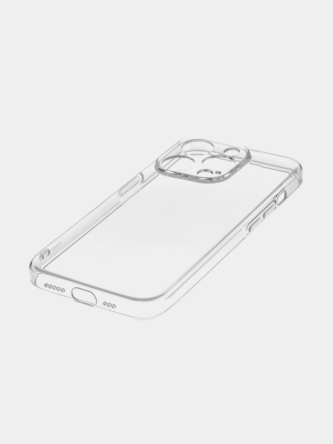 Прозрачный чехол + стекло для iPhone 15 Pro силиконовый ROSCO прозрачный с бортиком- защитой камер