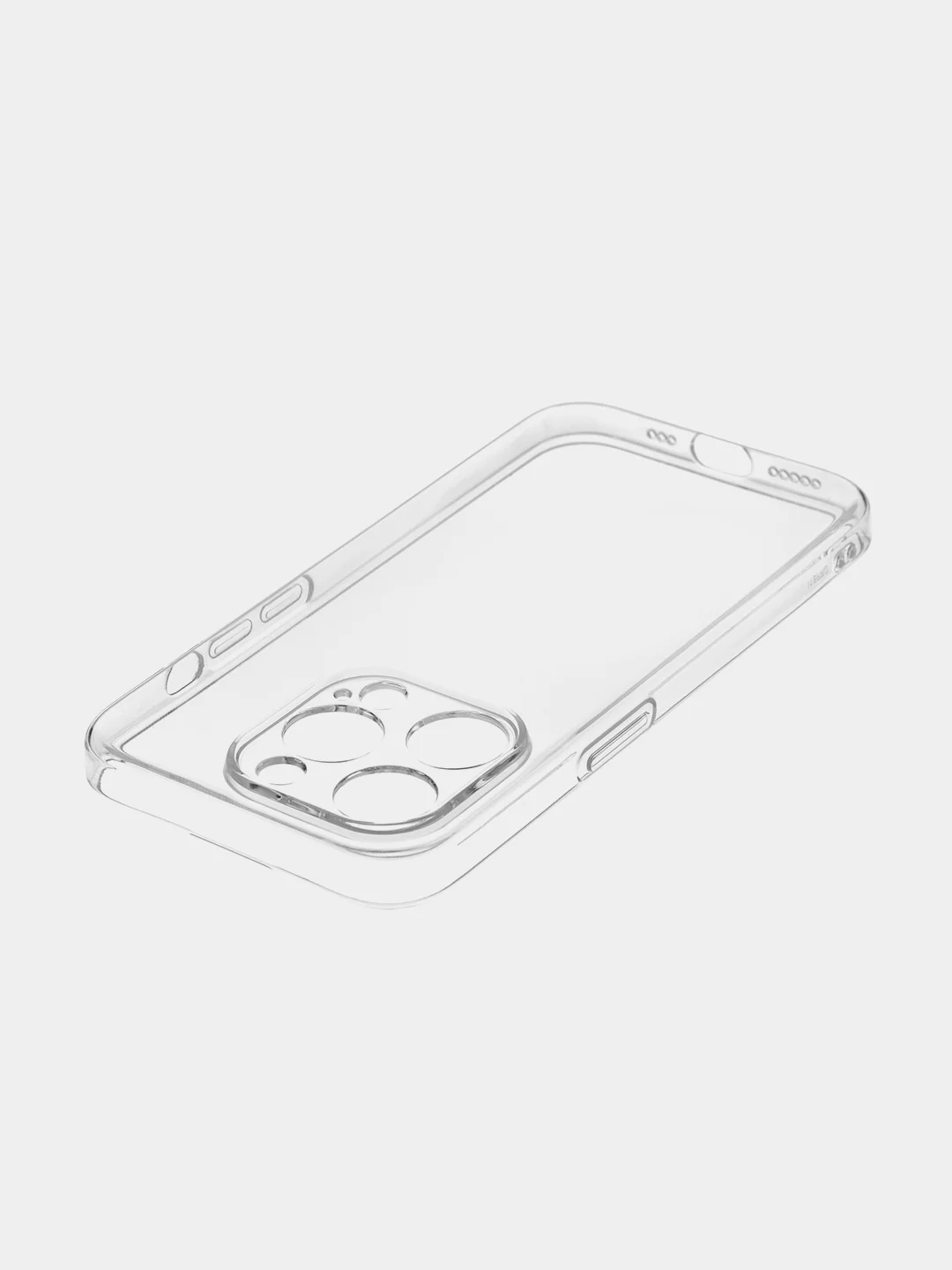 Прозрачный чехол + стекло для iPhone 15 Pro силиконовый ROSCO прозрачный с бортиком- защитой камер
