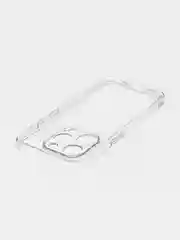 Прозрачный чехол + стекло для iPhone 15 Pro силиконовый ROSCO прозрачный с бортиком- защитой камер
