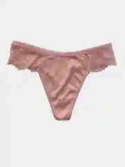 Конфетный стринги с кружевными вставками, 1 шт