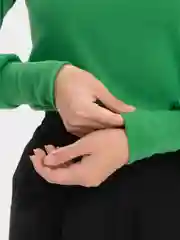 Мятный женская водолазка с длинными рукавами