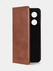 Коричневый чехол-книжка GQ для Infinix Note 30 Pro (4G) из высококачественной кожи