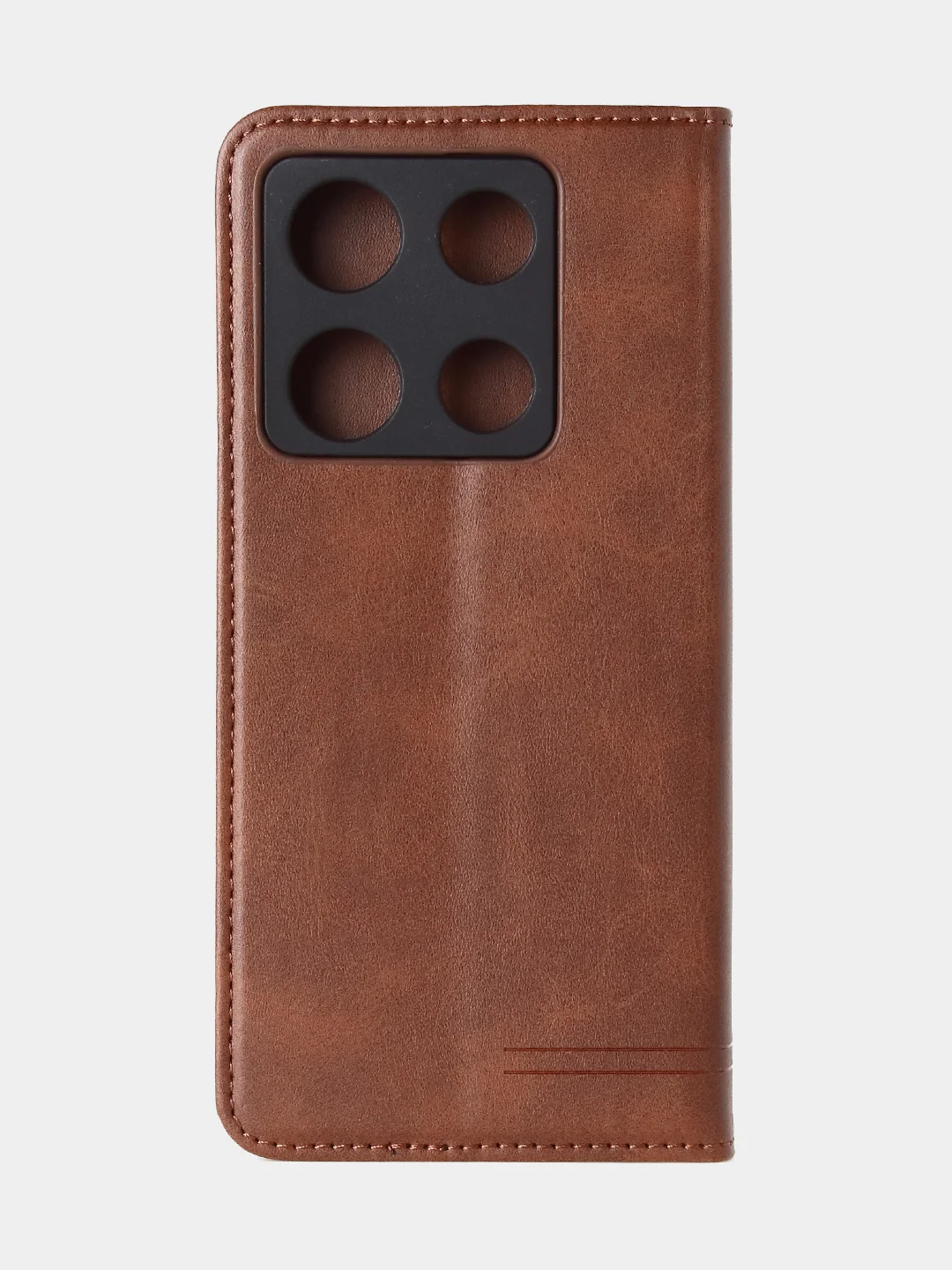 Коричневый чехол-книжка GQ для Infinix Note 30 Pro (4G) из высококачественной кожи