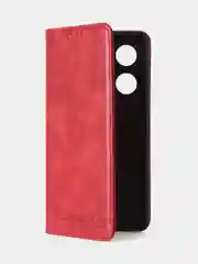 Красный чехол-книжка GQ для Infinix Note 30 Pro (4G) из высококачественной кожи