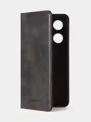 Черный чехол-книжка GQ для Infinix Note 30 Pro (4G) из высококачественной кожи