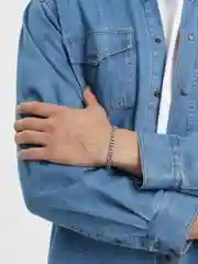 Серебряный цепочка на руку, унисекс, три цвета